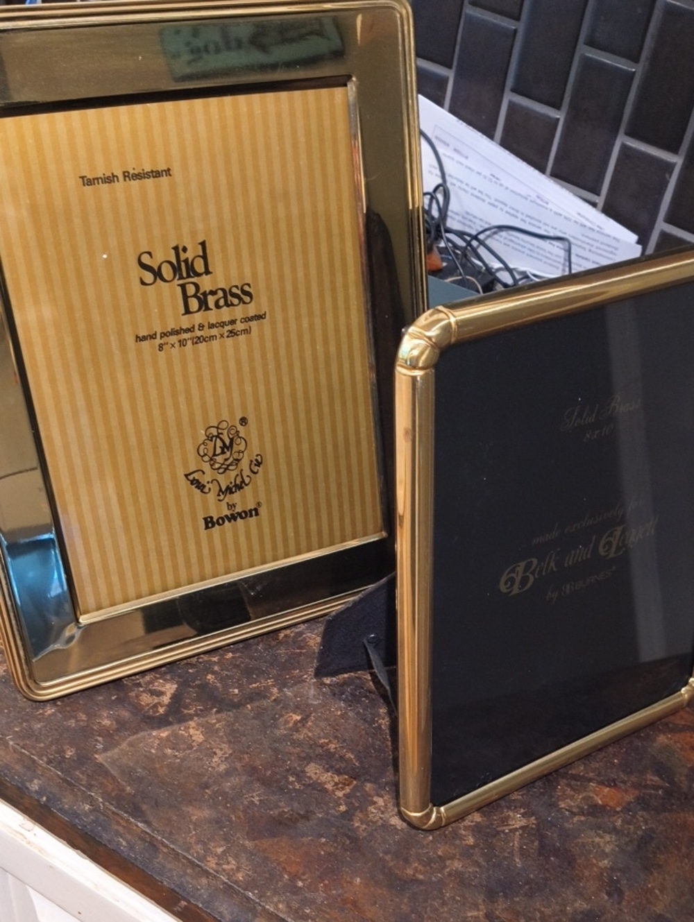 Solid Brass Frames 8x10- Some Scratches Light Finish Wear